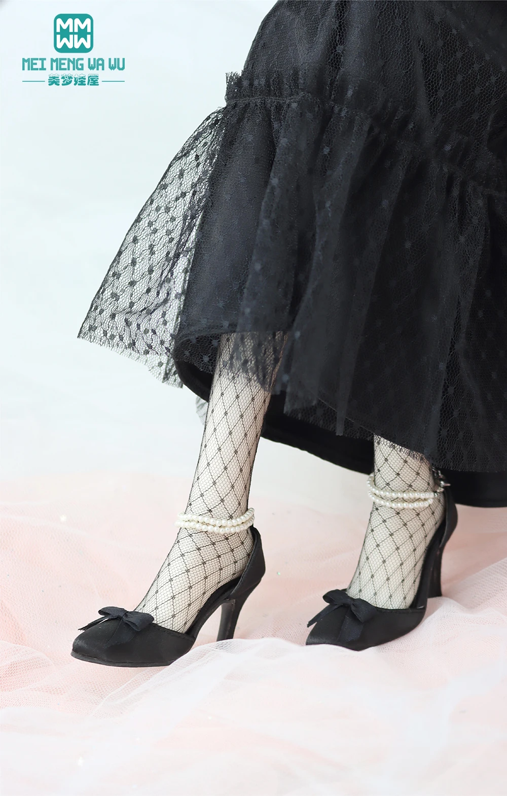 Mini giocattoli da 7,5 cm Scarpe da bambola 58-60 cm 1/3 SD DD Doll Elegante tacco a catena di perle Regalo per bambola