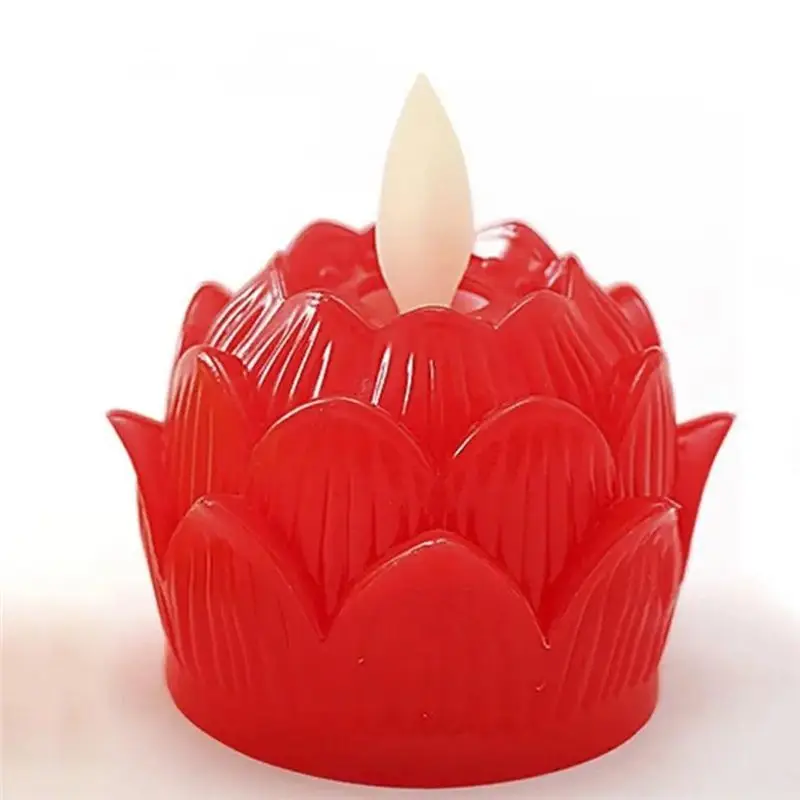 [A92P!】 Buddhist Table Candle Candle Lamp Flameless 12Pieces Buddhist Lights Waterproof 100 Hour Tea Light Battery Operated