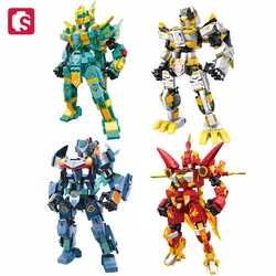 SEMBO The Four Great Divine Beasts Xuanwu Mecha Robot Assembly Building Blocks Animal Mech Model Bricks Kids Toys for Boys Gifts