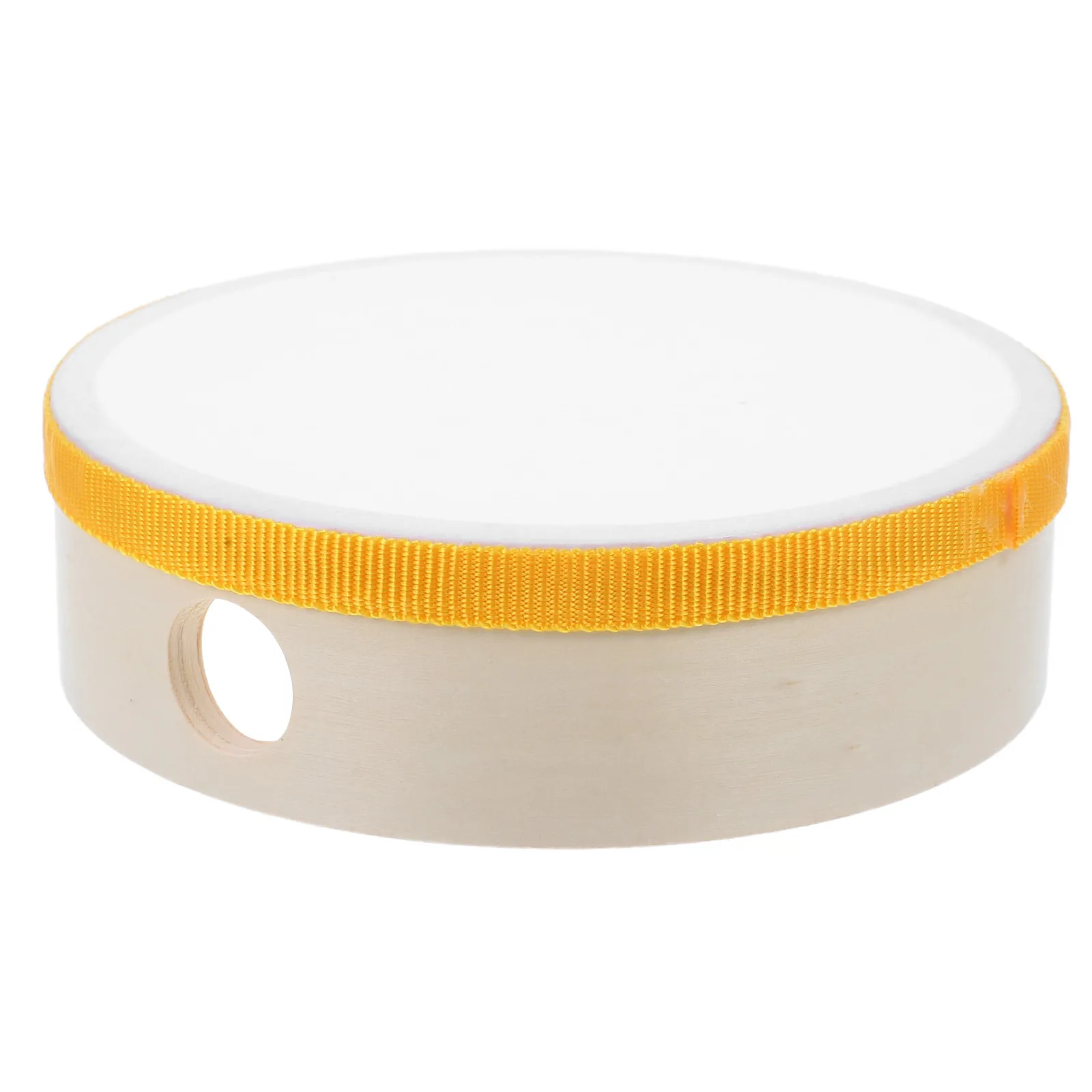 Wooden Hand Drum Single Side Lightweight Sturdy Musical Instrument for Kids Percussion Handheld Tambourine Party Favor