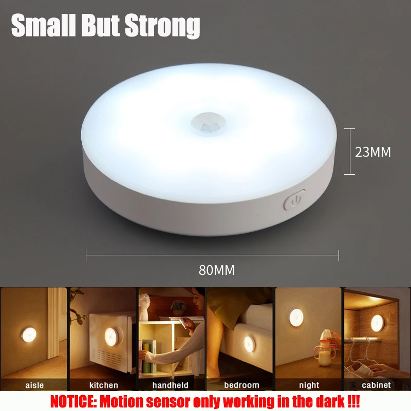 Motion Sensor Light With Remote Control USB Rechargeable Timer Night Light Dimmable LED Lamp Stairs Hallway Cabinet Nightlight