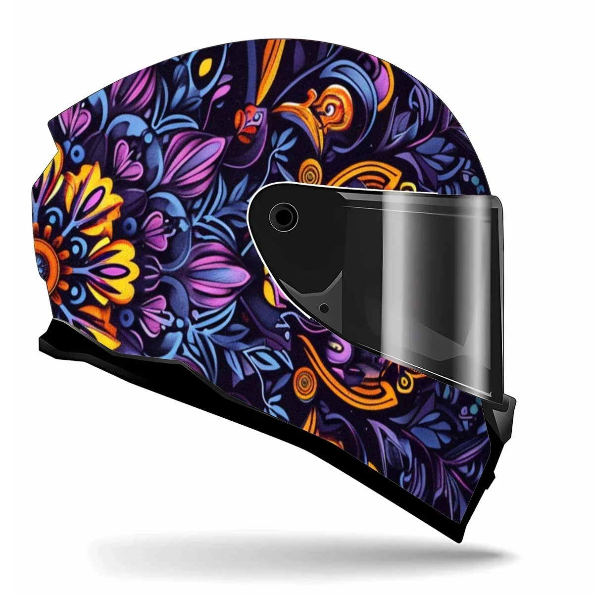 Space Mandala Pattern Full Helmet Wrap Sticker Motorcycle Helmet Racing Graphic Decal Vinyl Wrap Helmet Decor Sticker