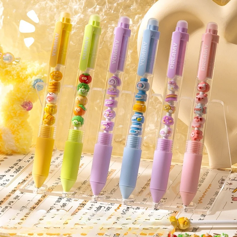 

Набор гелевых ручек Kawai Chuanchuanle Press: стильные, с кистевым наконечником, быстросохнущие, для студентов и экзаменов, черные, милые, для творчества (DIY)