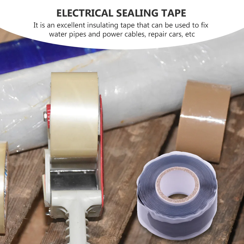 

1 Roll Waterproof Sealing Tape Silicone Rubber Insulation Repair Hose Wire Electrical Adhesive High Temperature Resistant Self