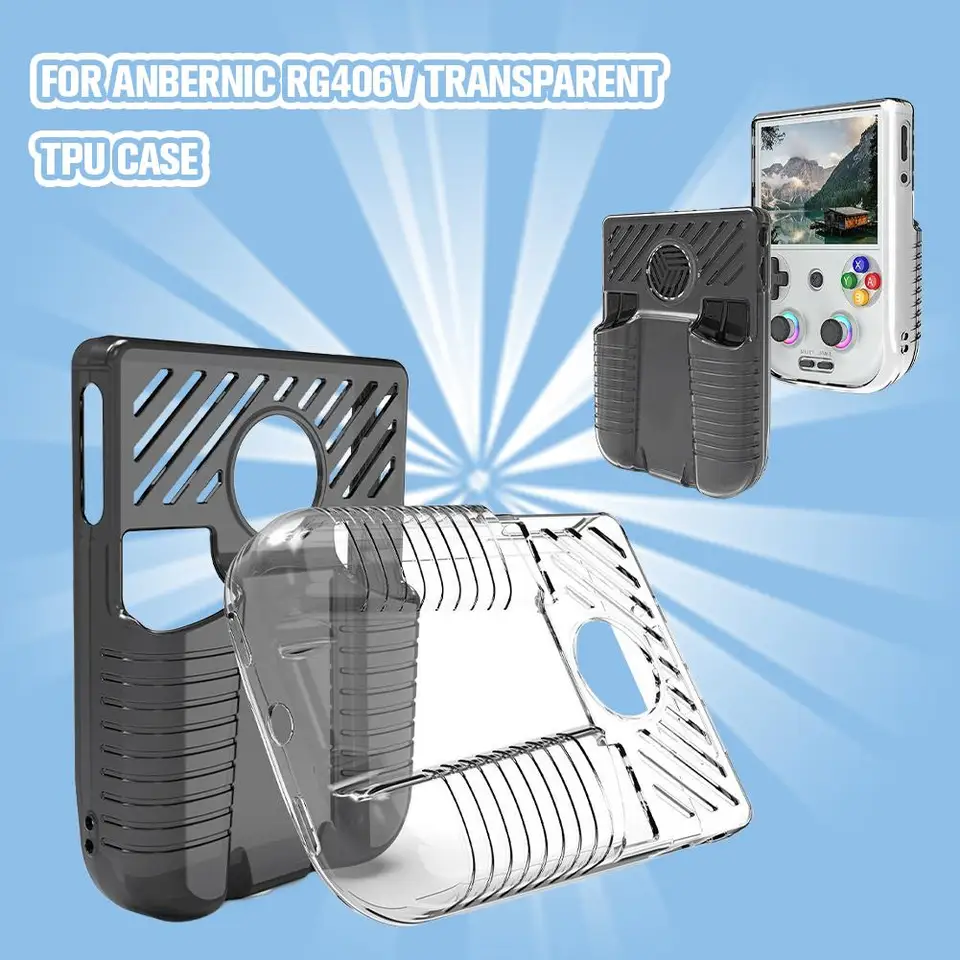 Anbernic RG406V 本体 クリアケース・ケース付 Anti-Scratch Transparent TPU Protective Cover for Anbernic RG406V