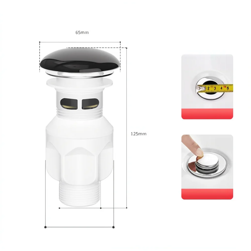 Universal Washbasin Bounce Stopper For Oushunnuo Ceramic Drain Plug Sink Waste Strainer Bathroom Repair Upgrade Kit