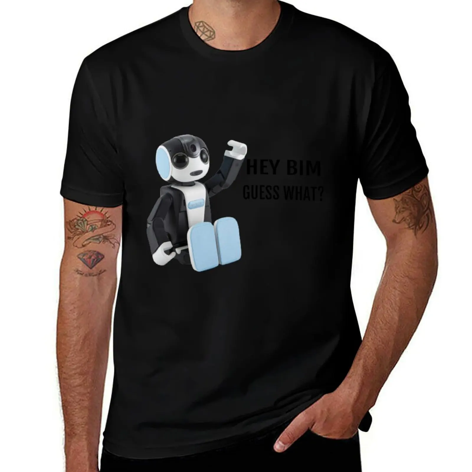 

Hey Bim guess what T-Shirt man t shirt luxury printed t shirts for man black cotton t-shirt plain for man package T-shirt