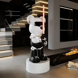 Violent Bear Large Floor Decoration, Light Luxury High-end Living Room Trendy Figurine, Large Decorative Item