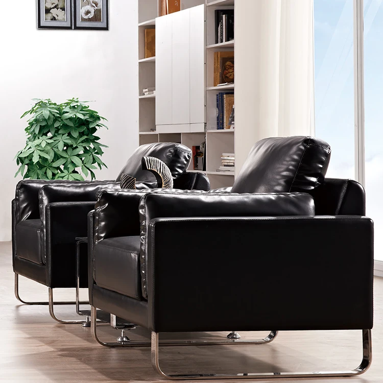 모던 심플 방수 모듈형 고급 가죽 사무실 소파 세트 사무실 소파 사무용 가구