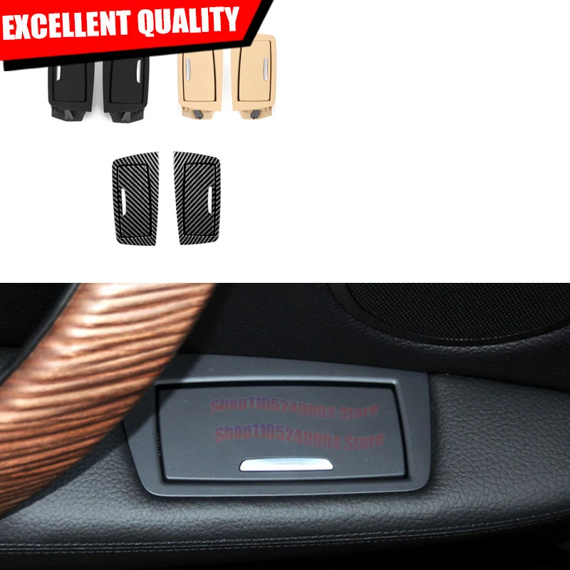 Complete Left Right Rear Door Ashtray Box Cover Carbon Fiber ABS For BMW 3 Series F30 F31 F35 320Li 2012-2018 Accessories