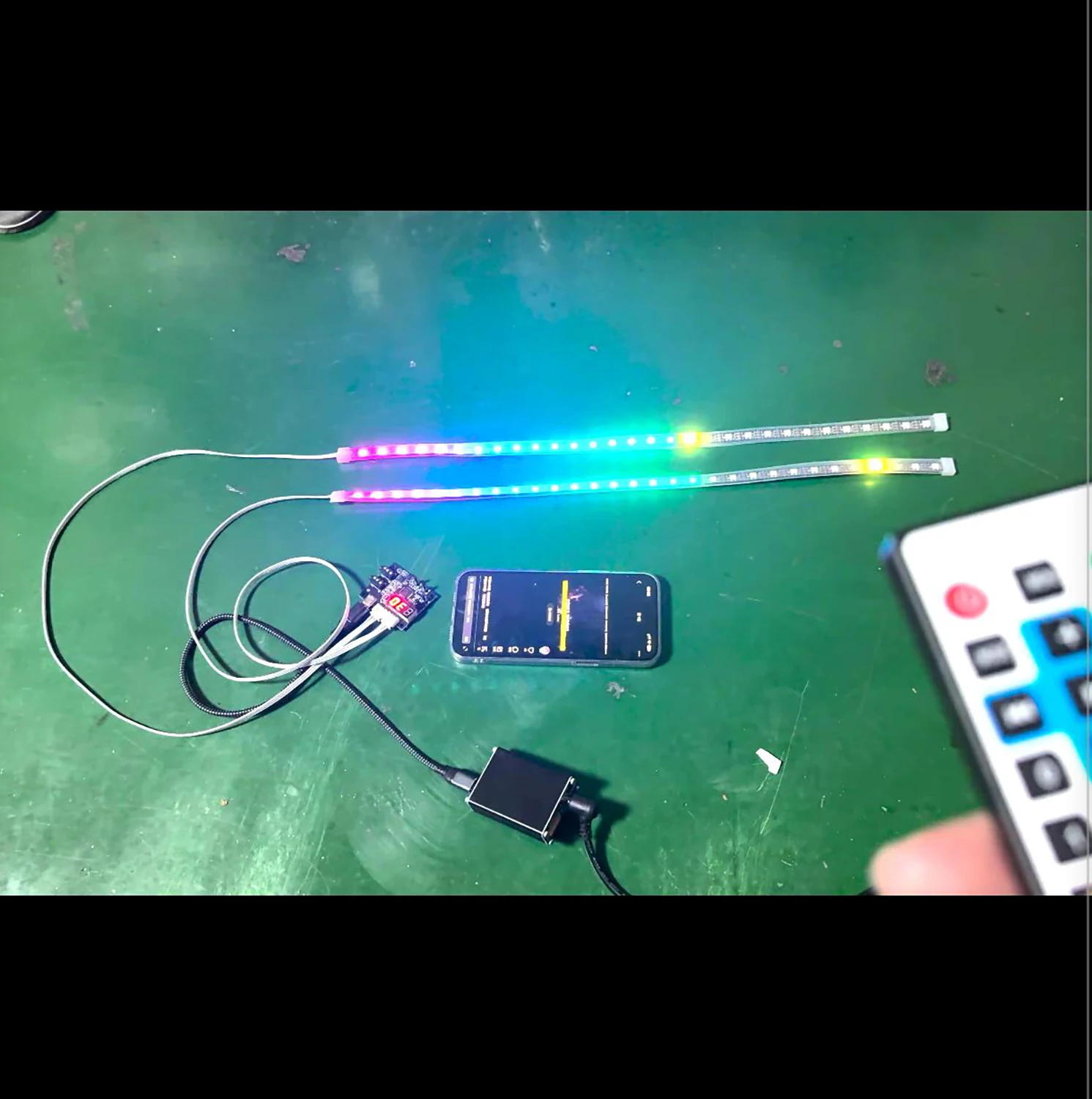 مرنة الموسيقى الطيف شرائط مصباح 30/60/90 LED مستوى المؤشر الديناميكي إيقاع ضوء لسيارة الصوت جو مصابيح الديكور