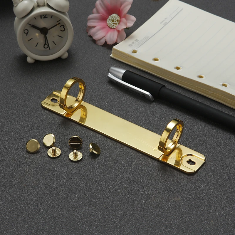 A7 abnehmbare Schnalle Lose blatt Binder Streifen 2 Löcher Metallring Binder Clips für Handbuch Notizbuch Schul büro Briefpapier – Detail 2