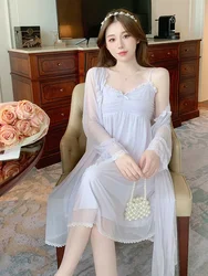 2023 New Style Nightdress Women's Summer Lace Sexy High Net Padded Nightgown Casual Dresses Vestidos Para Mujer Women Dress