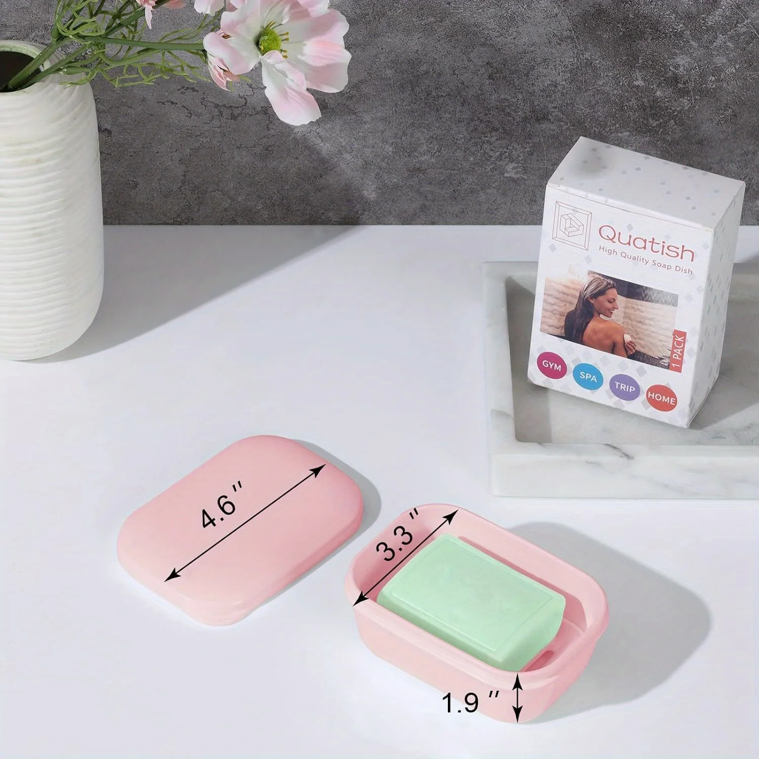 Soap Holder 3 Pcs Travel Soap Container, Portable Bar Soap Case, Leakproof Soap Box, Soap Dishes for Traveling, Camping, Gym