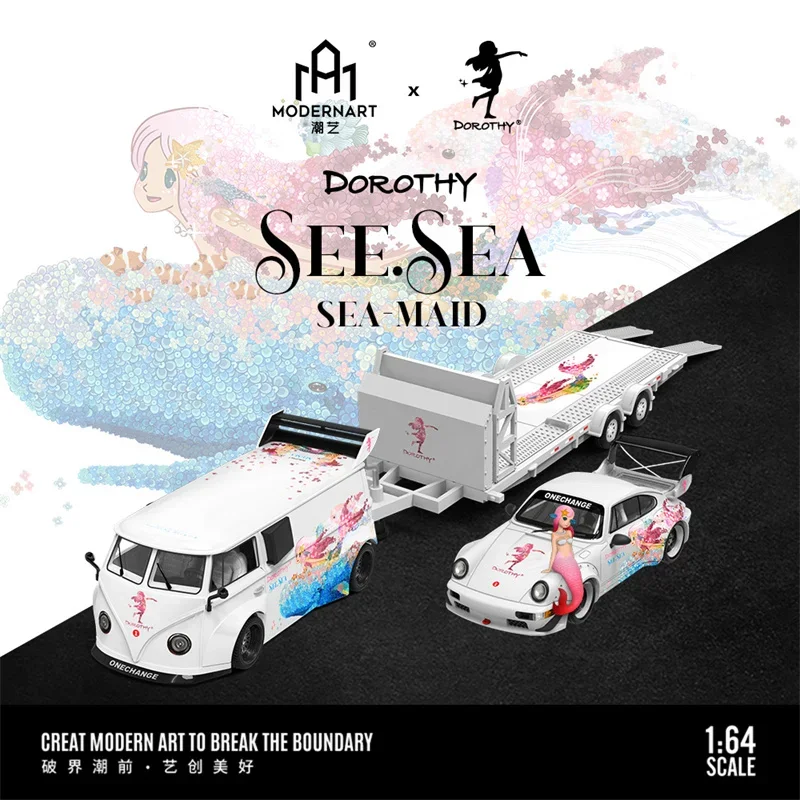 

** Предзаказ ** модерн арт x DOROTHY 1:64 T1 van / RWB 964 ограниченная модель автомобиля под давлением 999