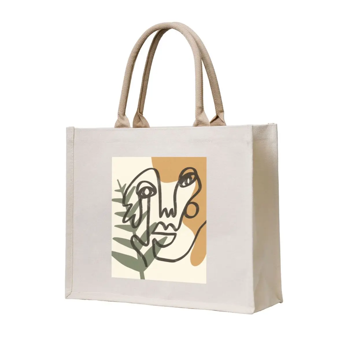 

Abstract faces (#3) Tote Bag large tote bag Portable shopping bag supermarket folding custom fabric