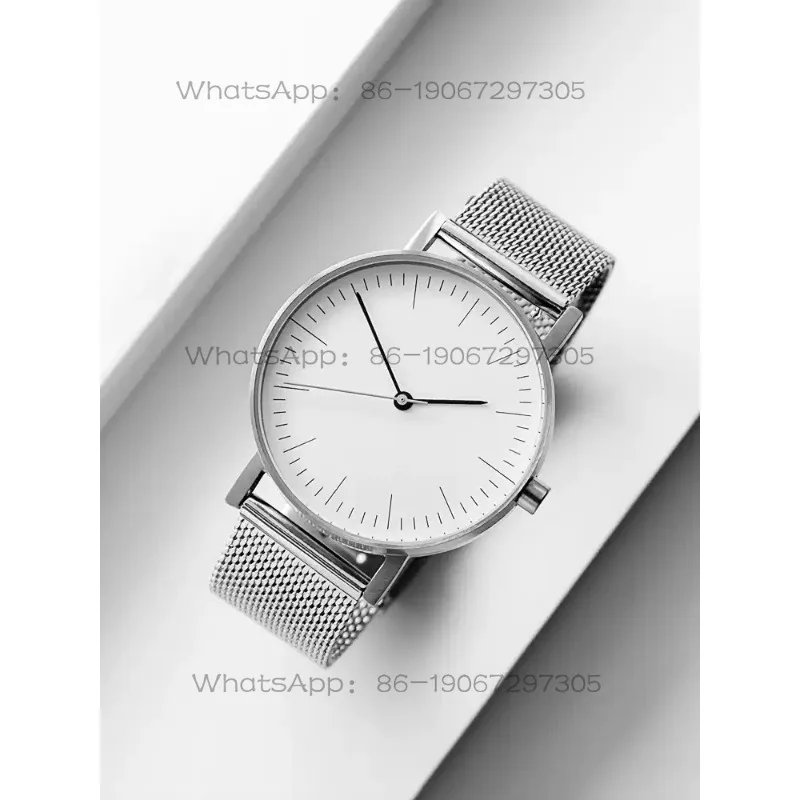 B001 trendy simple design silent gift box men's and women's waterproof stainless steel watch