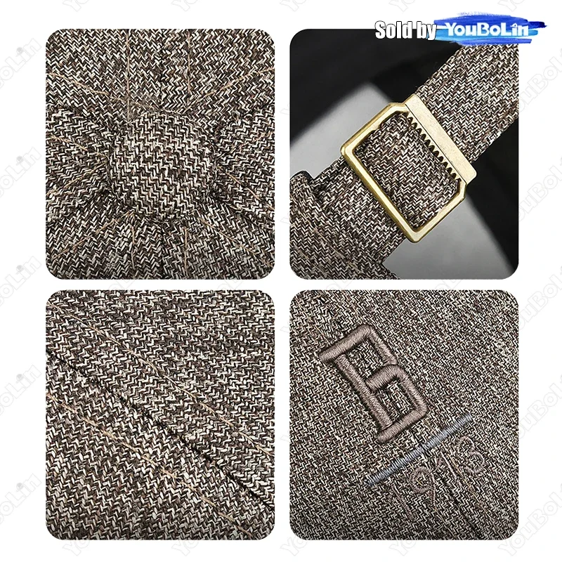 قبعة B مطرزة على الموضة - قبعة بيسبول رجالية قابلة للتعديل، رائعة للارتداء في الهواء الطلق وغير الرسمي