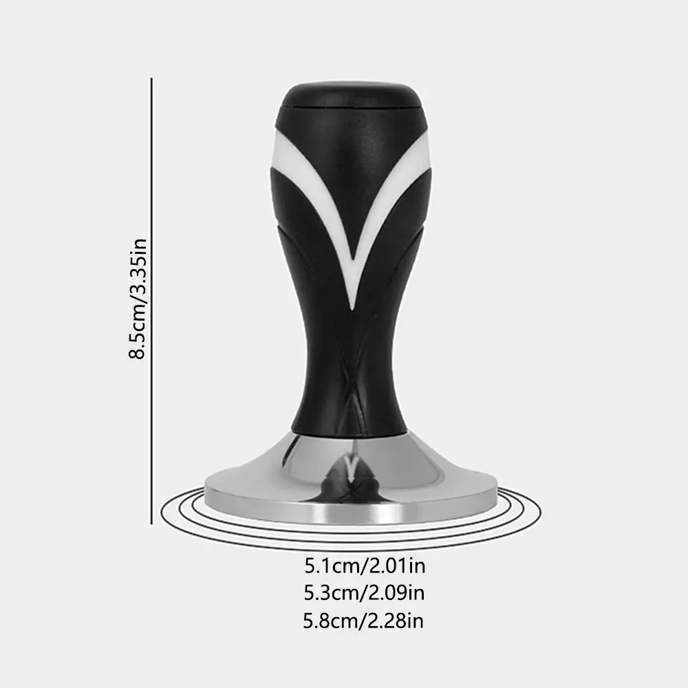 51/53/58mm Coffee Tamper Constant Pressure Flat Bottom Coffee Powder Press ABS Anti-slip Handle Coffee Leveler Professional Use