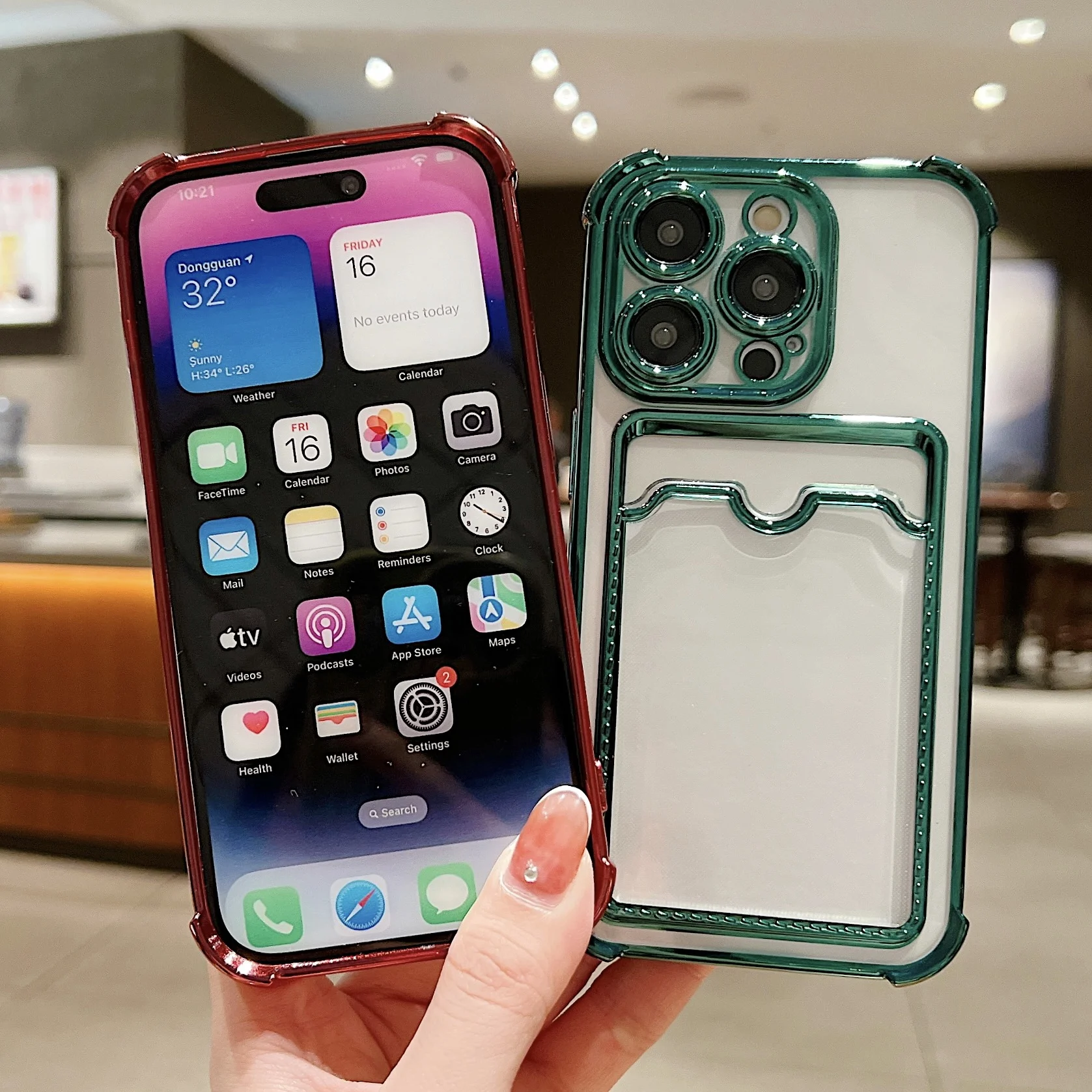 Luxury Plating Transparent Wallet Card Holder Phone Case For iPhone  15 14 13 12 11 Pro Max Plus Card Slot Shockproof Soft Cover image 4