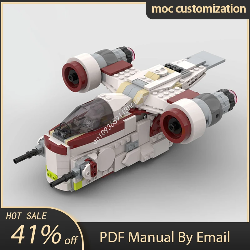 

Moc-75402 Star Battle Attack Shuttle A-Wing Republic Gunship Starfighter Model Building Blocks Creative Assembly Bricks Toy Gift
