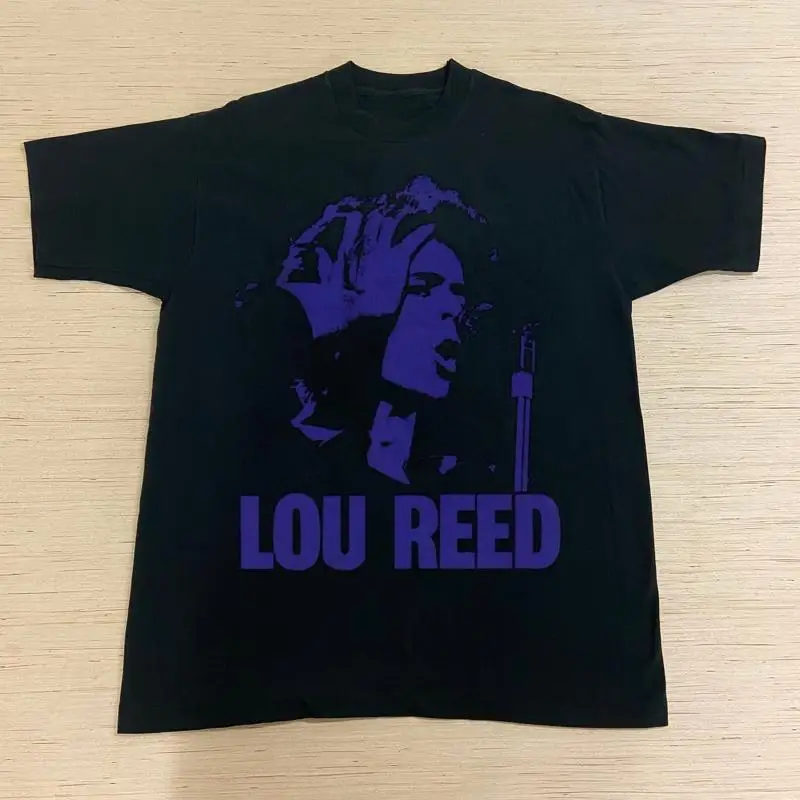 Trend Vtg Lou Reed Black Cotton Full Size T Shirt For Fan