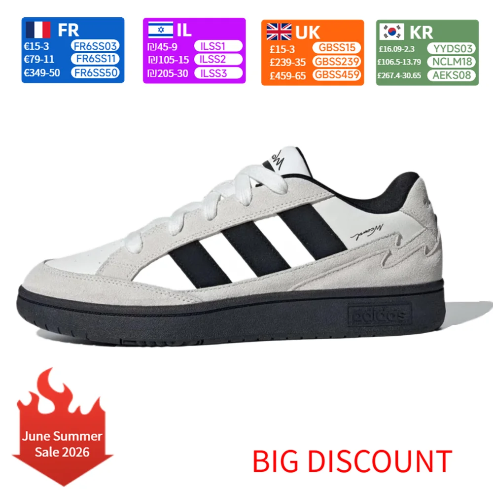 

adidas WCARD ADV Versatile Casual Slip-On Sneakers for Men and Women in White, Gray, and Black IH0961
