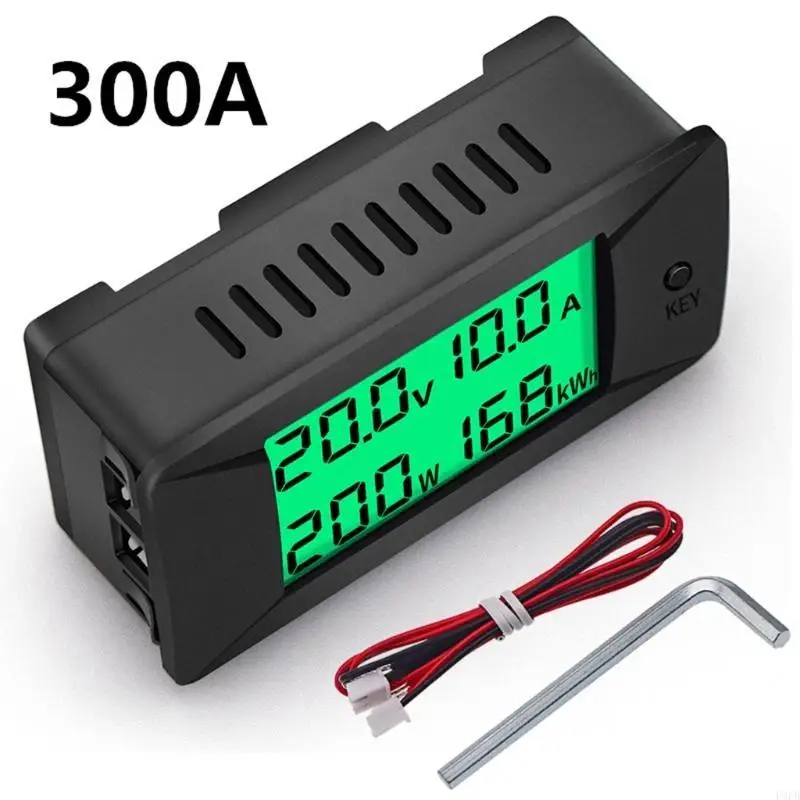 P9FB Newest DC 0-300V 0-300Al Current Voltage Power Energy LCD Display Digita Meter Multimeter Ammeter Voltmeter