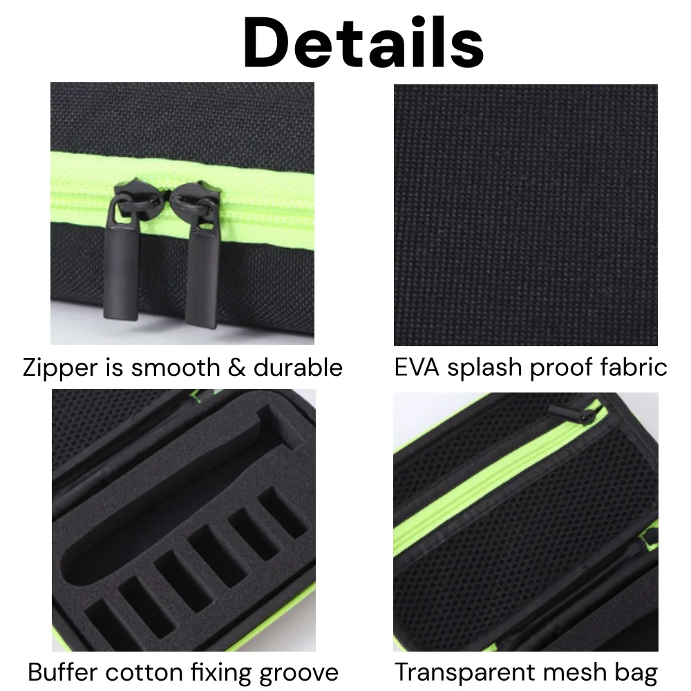 Portable Travel Shaver Storage Box Eva Shaver Bag, Waterproof Electric Shaver Razor Box for Philips OneBlade QP2520 90/70