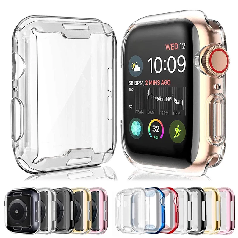 Screen Protector For Apple Watch Case 49mm 45mm 41mm 44mm 40mm 42mm 38mm Full TPU bumper Cover iwatch series Ultar 9 8 7 se 6 5