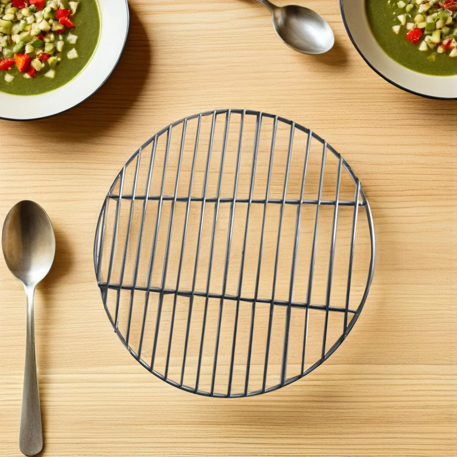 

Round Stainless Steel Grill Mesh High Temperature Resistant Bbq Grilling Mat for Outdoor Indoor Barbecue Baking Fish Vegetables