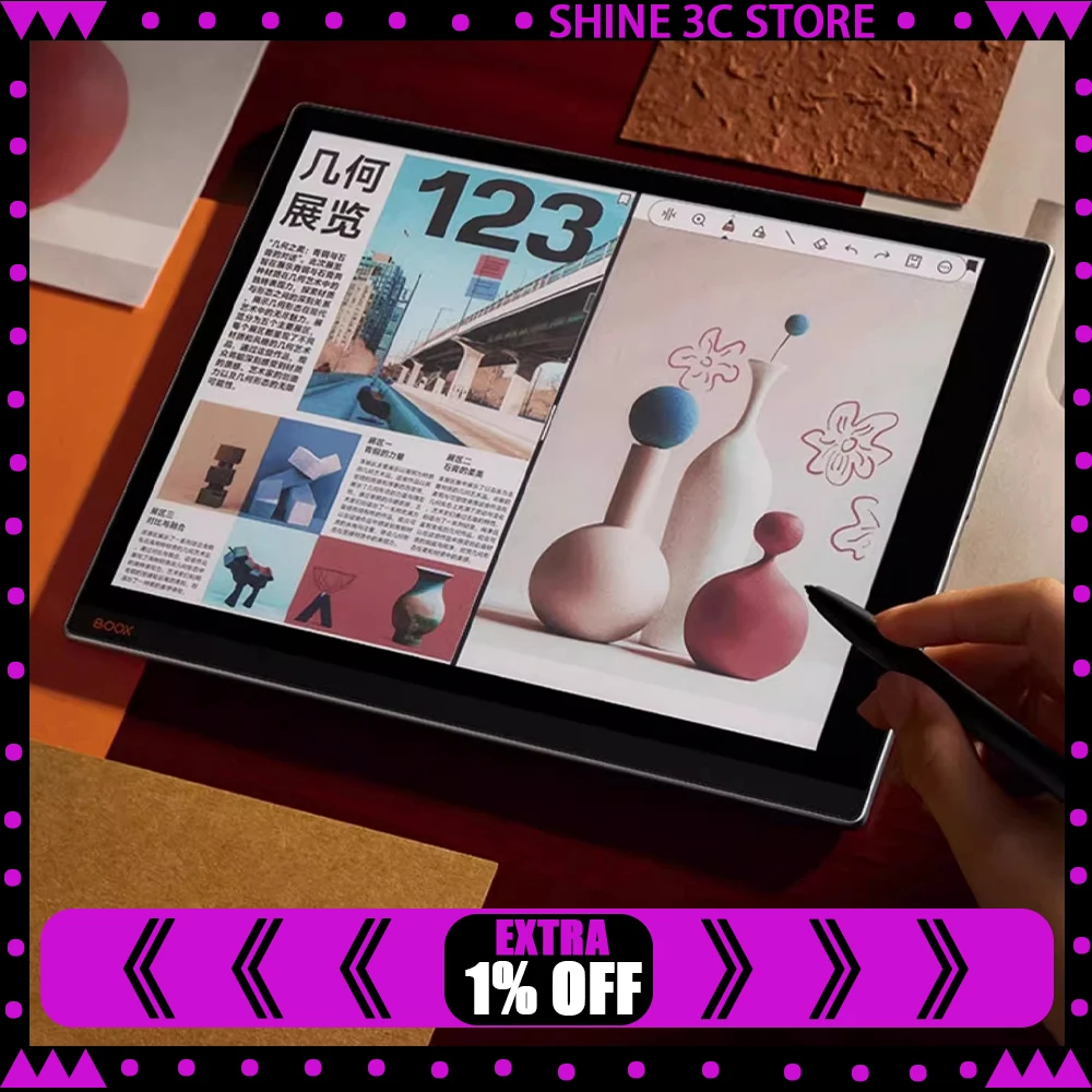 

BOOX T10C Устройство чтения электронных книг с тонкими и светлыми чернилами Офисная книга 10,3 дюйма Защита глаз Плоский цветной чернильный экран Бумага Блокнот для встреч