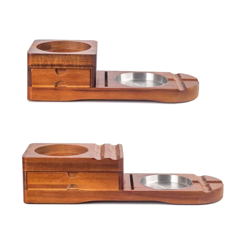 

Solid wood cigar ashtray with cigar drawer whiskey cup holder tray box cigar accessories