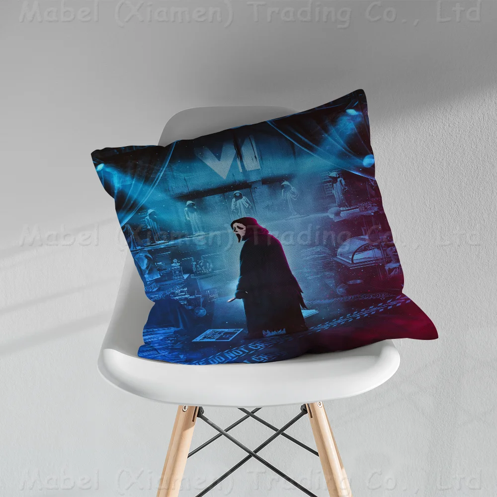 Horror Film S-Scream 6 Pillow Gift Home Office Decoration Bedroom Sofa Car Cushion Cover Case 45x45