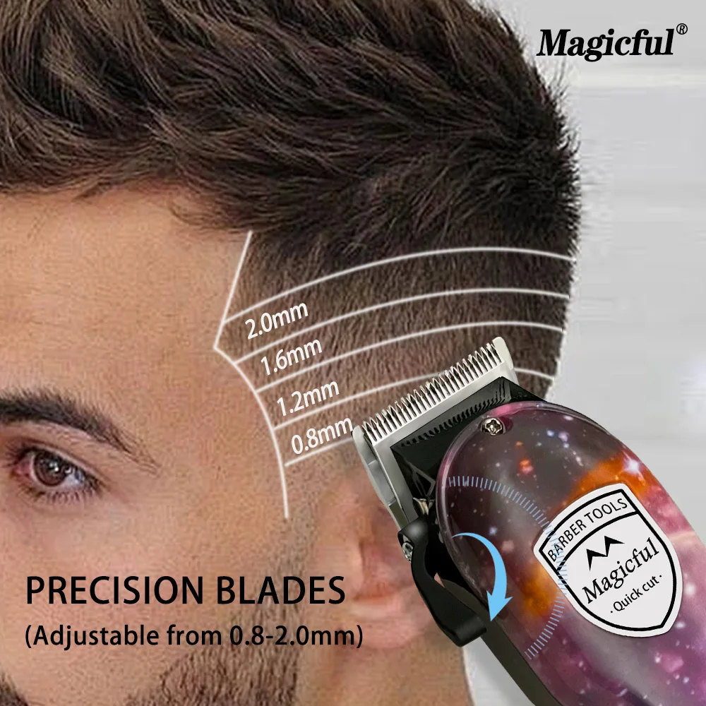 MAGICFUL Clipper Hair Cutting Machine Electric Hair Clipper Professional Hair Trimmer Cordless Trimmer for Men Digital Display