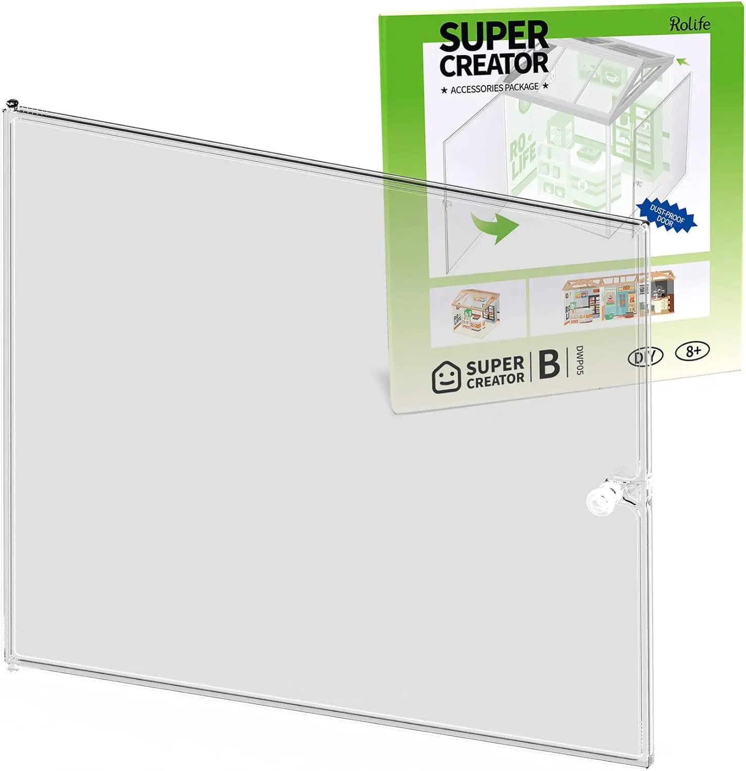 باب مقاوم للغبار على السطح من ROBOTIME Rolife لملحقات Super Store Series Super Creator