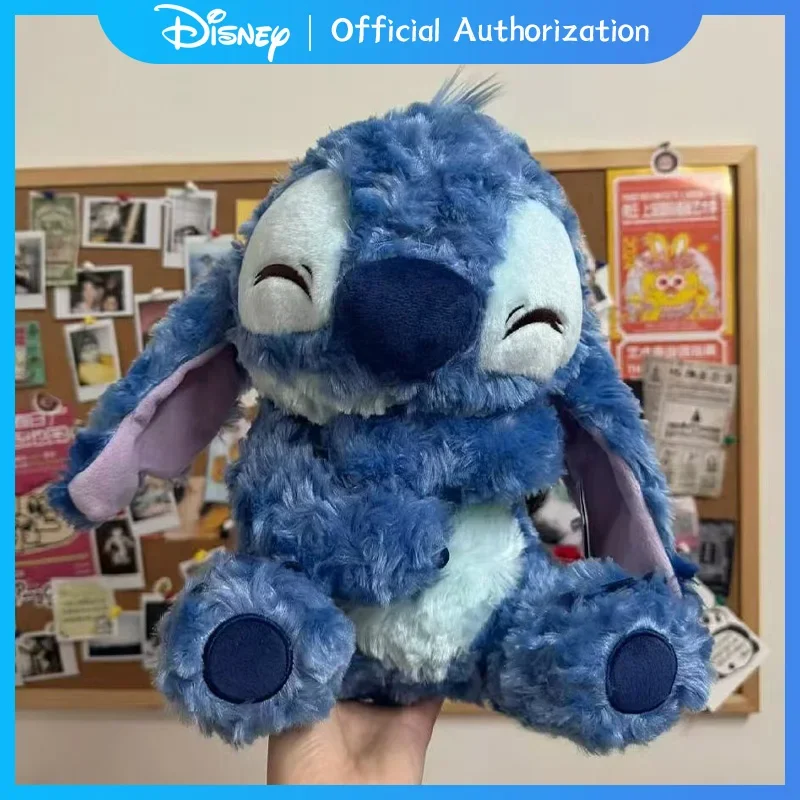 28CM New Disney Lilo & Stitch Curly Hair Plush Toy Cute Cartoon Bear Stuffed Doll Anime Pillow Souvenir Kawaii Birthday Gift