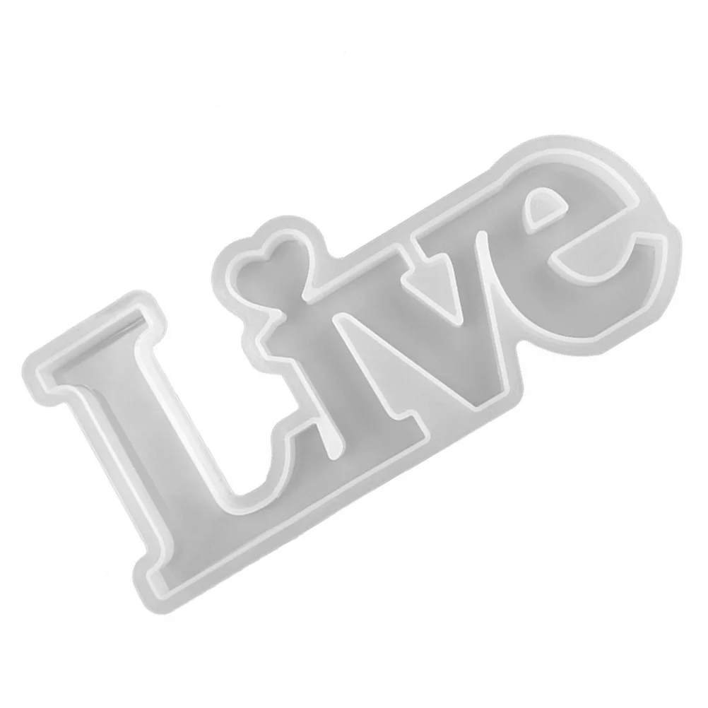 لتقوم بها بنفسك قالب حروف سيليكون كريستال الايبوكسي الحلي اليدوية صنع تخطيط سطح المكتب الإبداعية بالتنقيط قالب الكلمات الإنجليزية