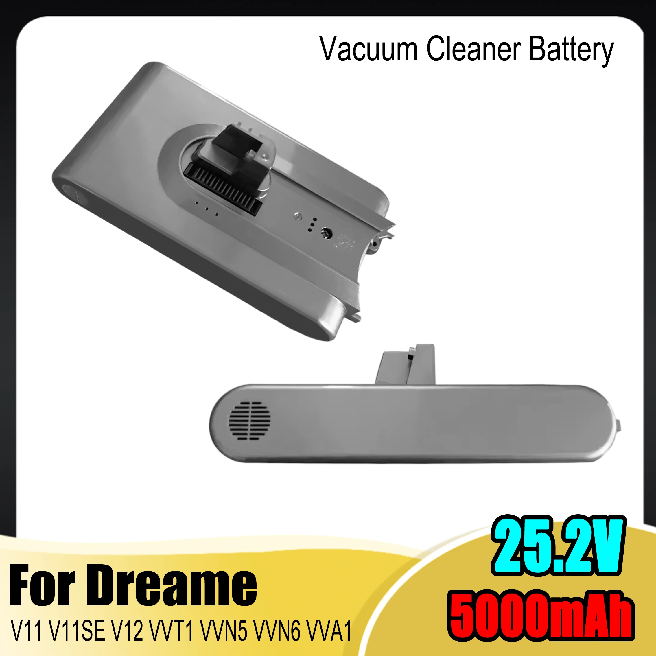 Batterie haute capacité 5000mAh-pour aspirateur Xiaomi Dreame V11 V11SE V12 VVT1 VVN5 VVN6 VVA1 batterie Li-ion de remplacement