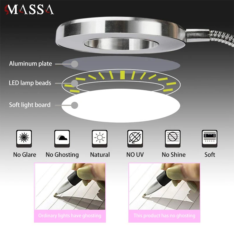 Lámpara de pestañas USB, luz LED fría y cálida, luz de dos colores, salón de belleza especial, injerto de pestañas postizas, lámparas de extensión, herramientas de maquillaje