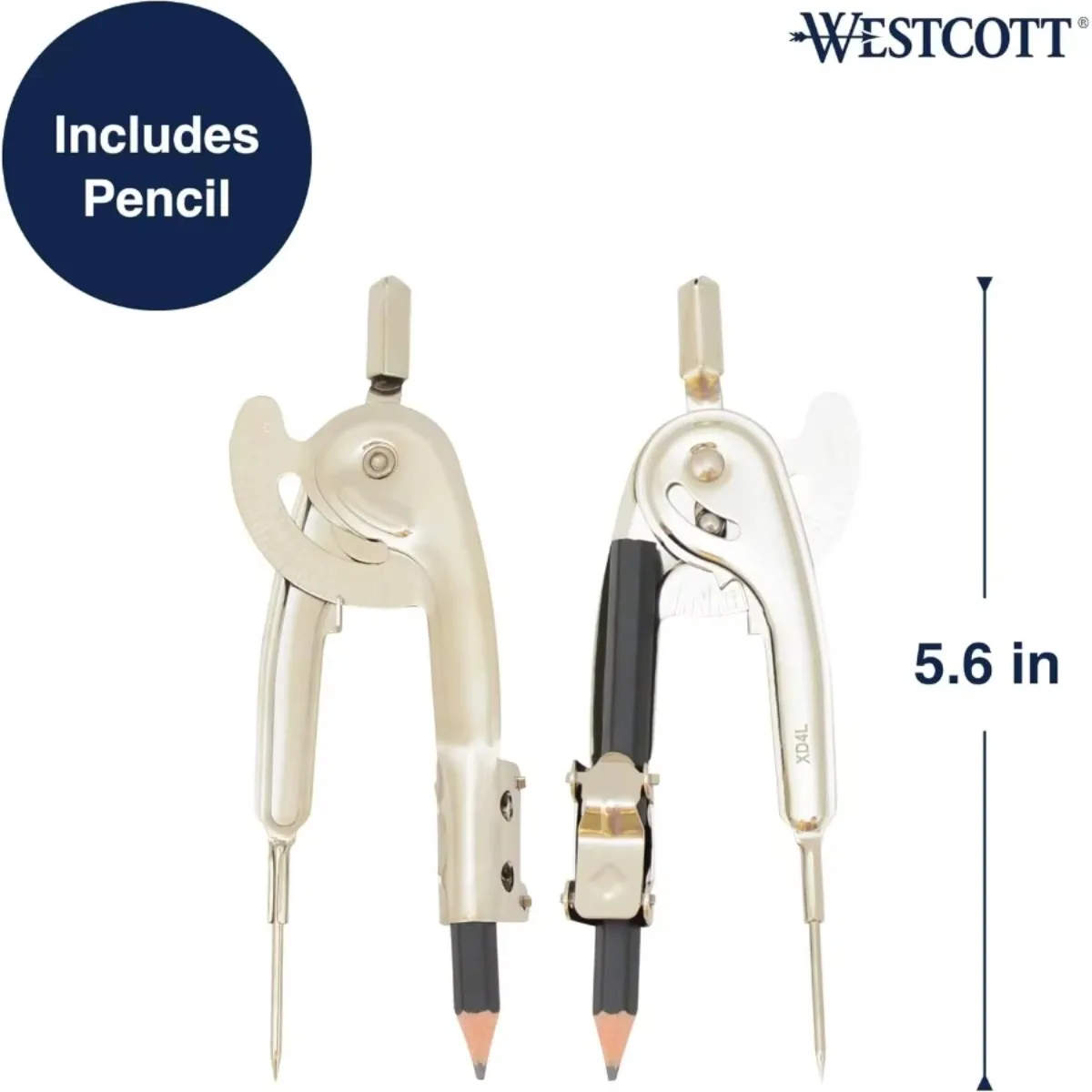 بوصلة صياغة مطلية بالنيكل مع قلم رصاص، تصميم محمل كروي للطلاب والمهندسين