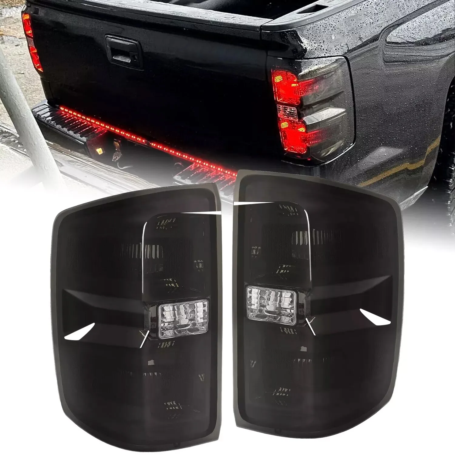 

Черный задний фонарь в сборе для Chevrolet Silverado 1500 2500 3500 2014-2019