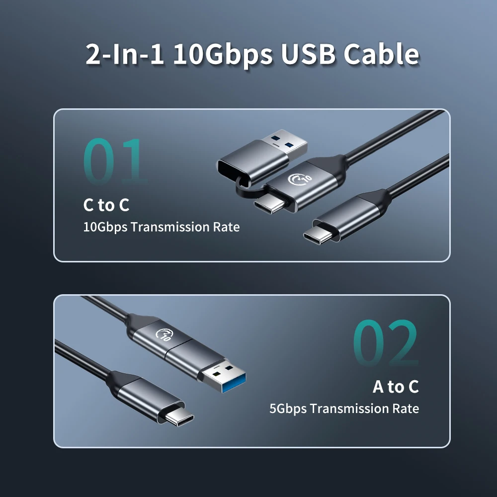 Imagem -05 - Nvme Gabinete de Disco Rígido Sata Liga de Zinco Ssd Externo Case 10gbps Nvme Pcie e 5gbps Sata Ahci Yottamaster-m.2