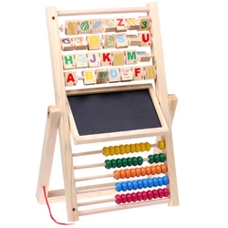 Cadre d'apprentissage de boulier multifonctionnel, comptage en bois, planche nitive pour enfants, éducation précoce, mathématiques