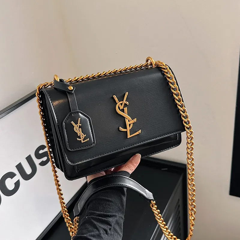 

Designer French-Inspired Chain Strap Shoulder New - Trendy Mini Square Crossbody Purse For Women, Viral Fashion Bag 2025 Hots