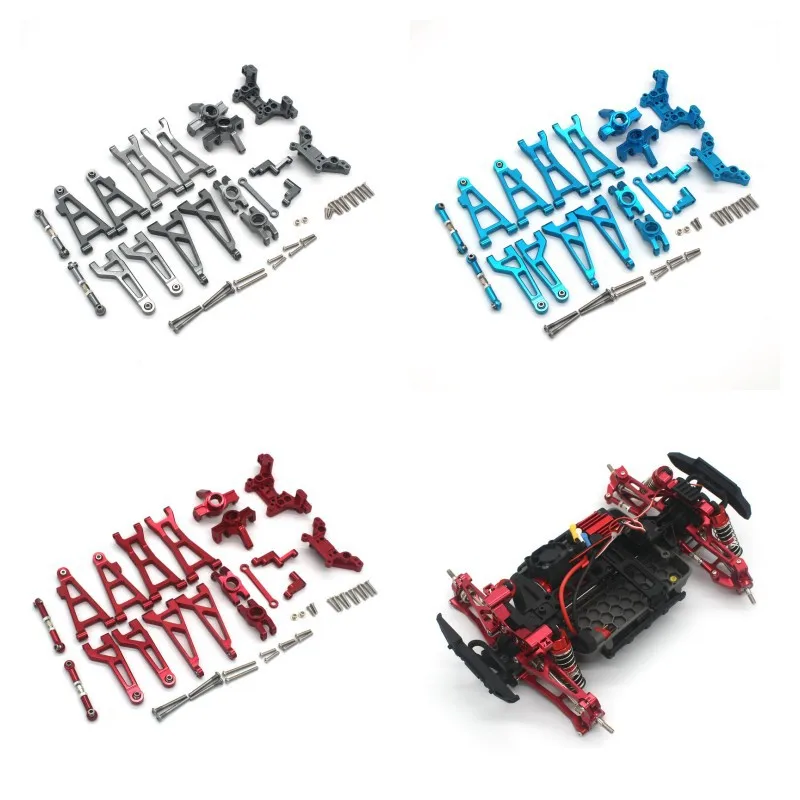 For MJX Hyper Go 16208/9/10 H16V3 16BM 1/16 Rc Car Metal Parts Accessories Steering Cup F/R  U/L Arm Rear Wheel Seat,  etc.