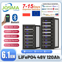 LiFePO4 48V 120Ah 6Kwh Battery Pack 6000 Cycles Bluetooth Smart BMS 51.2V 100Ah 150Ah 200Ah Special Price 48V 300Ah EU PL NO TAX