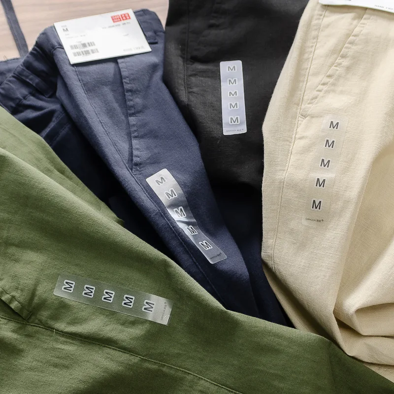 Men's Slim Casual Pants Summer Thin Cotton and Linen Trousers Breathable Outdoor Travel Versatile Comfortable and Casual