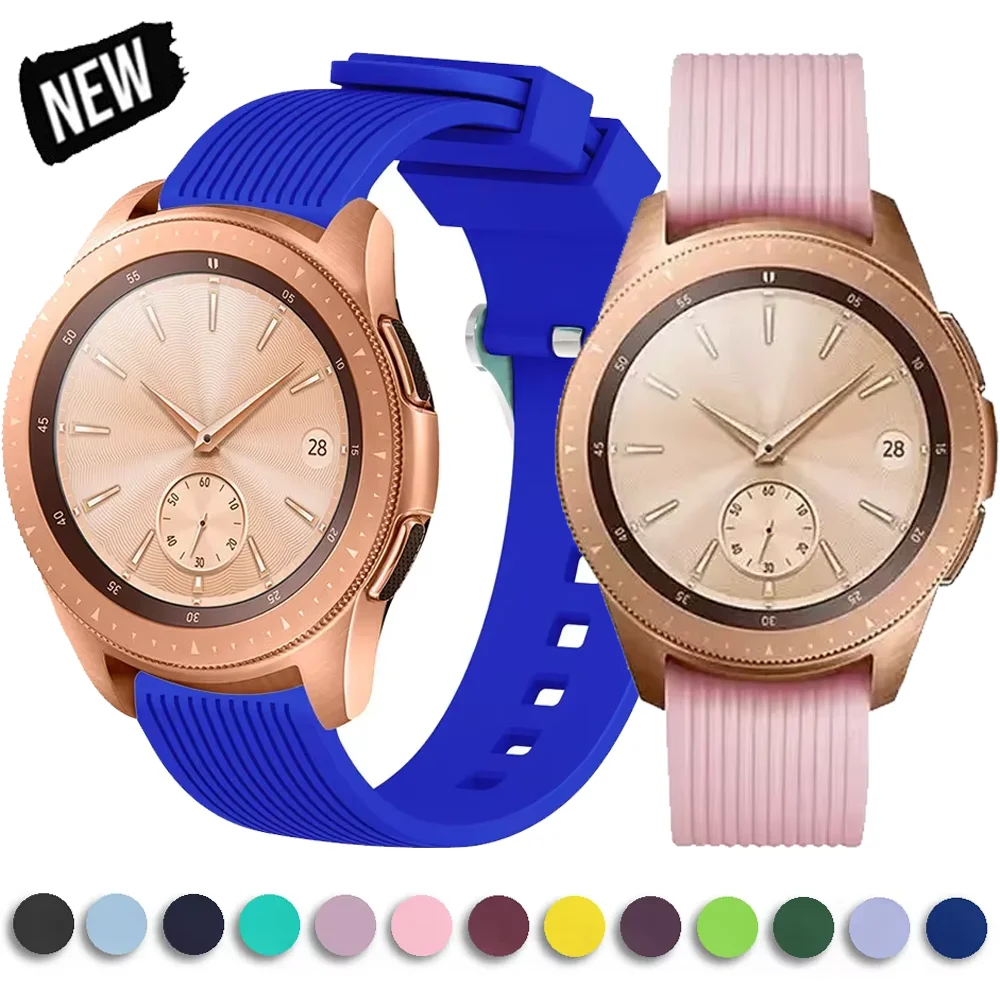 Correa de silicona suave de 20mm y 22mm para Samsung Galaxy Watch 7 6 5 4 40mm44mm Huawei Watch 4/3/GT5 pulsera Amazfit GTR/GTS