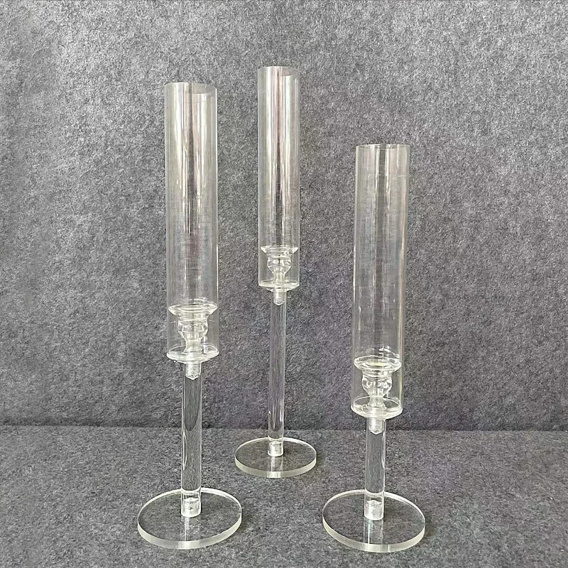 30 Pieces Acrylic Candlestick Holders for Weddings, Christmas Centerpieces, Decorative Candle Accessories